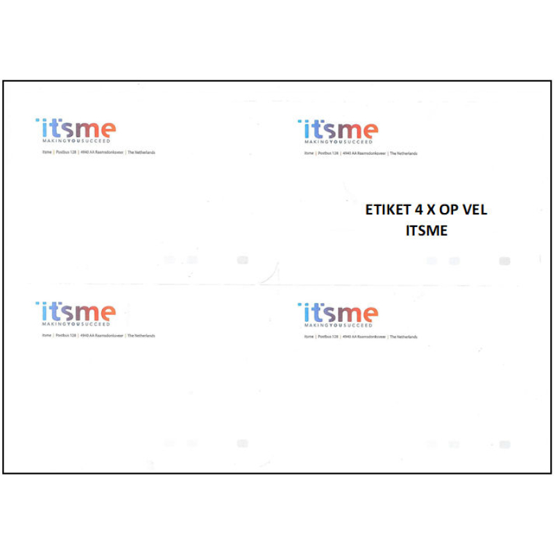 Itsme etiket 4 x op vel (990023)